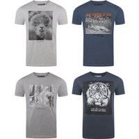 riverso Herren Rundhals T-Shirt RIVCharly Regular Fit 4er Pack EAN:4063499093003