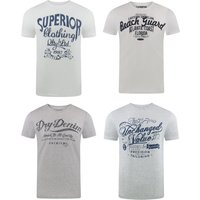 riverso Herren T-Shirt RIVLeon O-Neck Regular Fit 4er Pack EAN:4063499104631