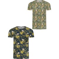 riverso Tshirt Herren 100% Baumwolle Regular Fit RIVBill 2er Pack Set EAN:4063499152434