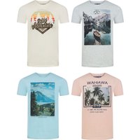 riverso Herren Rundhals T-Shirt RIVLukas Regular Fit 4er Pack EAN: