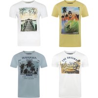 riverso Herren Rundhals T-Shirt RIVLukas Regular Fit 4er Pack EAN: