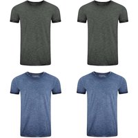 riverso Herren Basic T-Shirt RIVMatteo Regular Fit 4er Pack EAN: