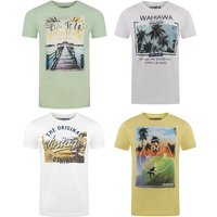 riverso Herren Rundhals T-Shirt RIVLukas Regular Fit 4er Pack EAN: