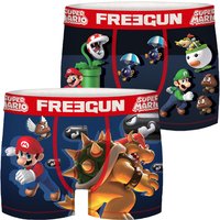 Freegun Super Mario Herren Boxershorts 2er Pack Luigi Bowser Gumba Piranha Pflanze EAN:4063499119611