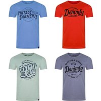 DENIMFY Tshirt Herren Baumwolle Regular Fit DFNuri 4er Pack Set EAN:4063499157934