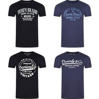 DENIMFY Tshirt Herren Baumwolle Regular Fit DFNuri 4er Pack Set EAN:4063499157972