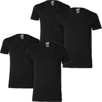 Puma Herren T-Shirt Basic V-Neck Regular Fit 4er 6er 8er Multipack EAN:4055675357092