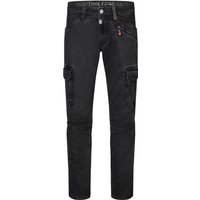 TIMEZONE Herren Cargo Hose BenTZ - Regular Fit - Schwarz - Caviar Black EAN:4059145503675