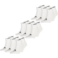 HEAD Herren Damen Unisex Quarter Kurzschaft Sport Socken - 6er 9er 12er Multipack EAN:4063499085510