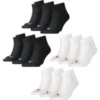 Puma Unisex Herren Damen Quarter Socken PLAIN - 6er 9er 12er Multipack EAN:4063499130517