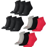 Puma Unisex Herren Damen Quarter Socken PLAIN - 6er 9er 12er Multipack EAN:4063499131019