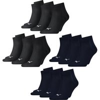 Puma Unisex Herren Damen Quarter Socken PLAIN - 6er 9er 12er Multipack EAN:4063499131064