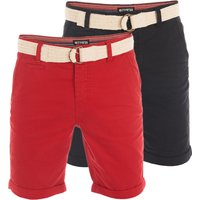 riverso Chino Shorts Herren mit Gürtel Regular Fit RIVHenry 2er Pack Set EAN:4063499168015