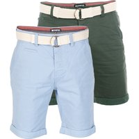 riverso Chino Shorts Herren mit Gürtel Regular Fit RIVHenry 2er Pack Set EAN:4063499168107