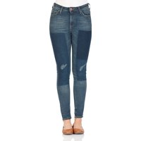 Lee Damen Jeans Scarlett High - Skinny Fit - Blau - Strummer Patch EAN:5400552802780