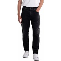 Replay Herren Jeans SANDOT - Relaxed Tapered Fit - Schwarz - Black Denim EAN:8053469777862