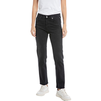 Replay Damen Jeans MAIJKE STRAIGHT - Straight Fit - Schwarz - Black Denim EAN:8059799762721