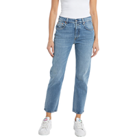 Replay Damen Jeans MAIJKE STRAIGHT - Straight Fit - Blau - Medium Blue Denim EAN:8059799489734