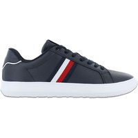 Tommy Hilfiger Corporate Leather Cup Stripes - Herren Schuhe Blau FM0FM04732DW5 EAN:8720643878928