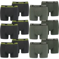 6 PUMA Herren Short Boxer Basic Boxershort + 6 HEAD Men Boxershort Basic Boxer EAN: