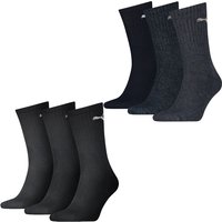 Puma Herren Damen Basic Unisex Crew Baumwolle Sport Socken - 6er 9er 12er Mulitipack EAN: