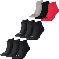 Puma Unisex Herren Damen Quarter Socken PLAIN - 6er 9er 12er Multipack EAN: