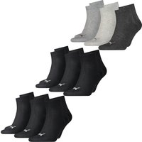 Puma Unisex Herren Damen Quarter Socken PLAIN - 6er 9er 12er Multipack EAN: