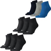 Puma Unisex Herren Damen Quarter Socken PLAIN - 6er 9er 12er Multipack EAN: