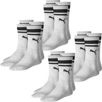 Puma Unisex Herren Damen Socken CREW HERITAGE STRIPE 35-38 39-42 43-46 Schwarz 4er 6er 8er Multipack EAN: