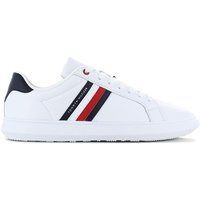 Tommy Hilfiger Essential Leather Cupsohle - Herren Sneakers Schuhe Leder Weiß FM0FM04921-YBS EAN:8720644671092