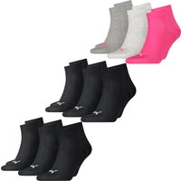 Puma Unisex Herren Damen Quarter Socken PLAIN - 6er 9er 12er Multipack EAN: