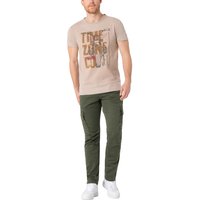 Timezone Herren Cargo Hose REGULAR BENTZ - Regular Fit - Braun Grau Grün EAN:4099812177419