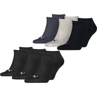 PUMA Unisex Herren Damen Sneaker Socken Baumwolle Sportsocken Füßlinge PLAIN - 6er 9er 12er Multipack EAN: