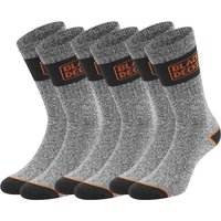 Black+Decker Unisex Herren Damen Arbeitssocken Essential Crew Black/Grey Melange 3er Pack EAN:3614001015764