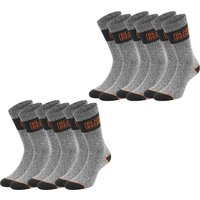 Black+Decker Herren Damen Unisex Sport Socken Essential Crew Baumwolle Black Grey Melange - 6er 9er 12er Pack EAN:3614001073375