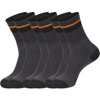 Black+Decker Unisex Herren Damen Arbeitssocken Essential Crew Black/Grey Melange 3er Pack EAN:3614001120512