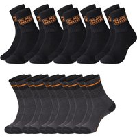 Black+Decker Unisex Herren Damen Arbeitssocken Heavy Fabric Crew - 5er 10er 15er Sparpack EAN:3614001199648