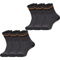 Black+Decker Herren Damen Unisex Sport Socken Essential Crew Baumwolle Black Grey Melange - 6er 9er 12er Pack EAN:3614001199990