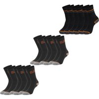 Black+Decker Herren Damen Unisex Sport Socken Essential Crew Baumwolle Black Grey Melange - 6er 9er 12er Pack EAN:3614001200269