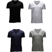 Jack & Jones Herren T-Shirt O-Neck & V-Neck Slim Fit 4er Pack EAN:4055675157111