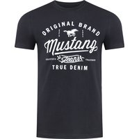 Mustang Herren T-Shirt Mehrfarbig Rundhals Regular Fit S bis 6XL EAN:4058824255249