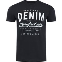 Mustang Herren T-Shirt Mehrfarbig Rundhals Regular Fit S bis 6XL EAN:4058824255317