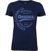 Tom Tailor Denim Herren Rundhals T-Shirt 100% Baumwolle mit Frontprint S M L XL XXL EAN:4062362154605