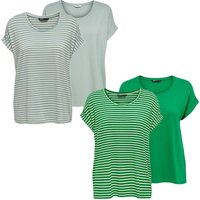 Only Damen O-Neck Top T-Shirt MOSTER 4er Pack Basic Kurzarm Rundhals Shirt EAN:4063499151079