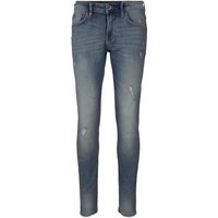 Tom Tailor Denim Herren Jeans Piers - Slim Fit - Blau - Used Bleached Blue EAN:4064269109306