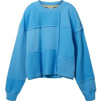 Tom Tailor Denim Damen Sweatshirt CROPPED PATCHWORK - Oversized Fit EAN:4066887001628