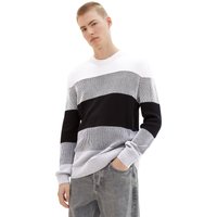 Tom Tailor Denim Herren Rundhals Pullover STRUCTURED COLORBLOCK - Regular Fit EAN:4067261471099