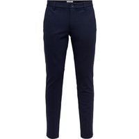 Only & Sons Herren Chino Hose ONSMARK PANT STRIPE GW 3727 - Tapered Fit - Blau Schwarz Grau EAN:5714490598576