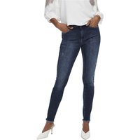 Only Damen Jeans ONLBLUSH LIFE MID SK ANK RAW REA811 - Skinny Fit - Blau - Dark Blue Denim EAN:5715100449004