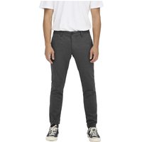 Only & Sons Herren Chino Hose ONSMARK 2911 - Slim Fit - Schwarz EAN:5715308677704